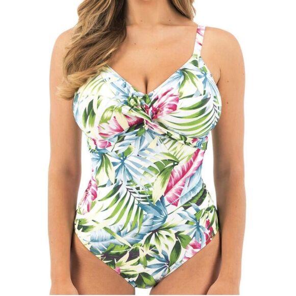FANTASIE 38DD Langkawi
Twist Front Swimsuit Floral Underwire One-Piece - Picture 1 of 11